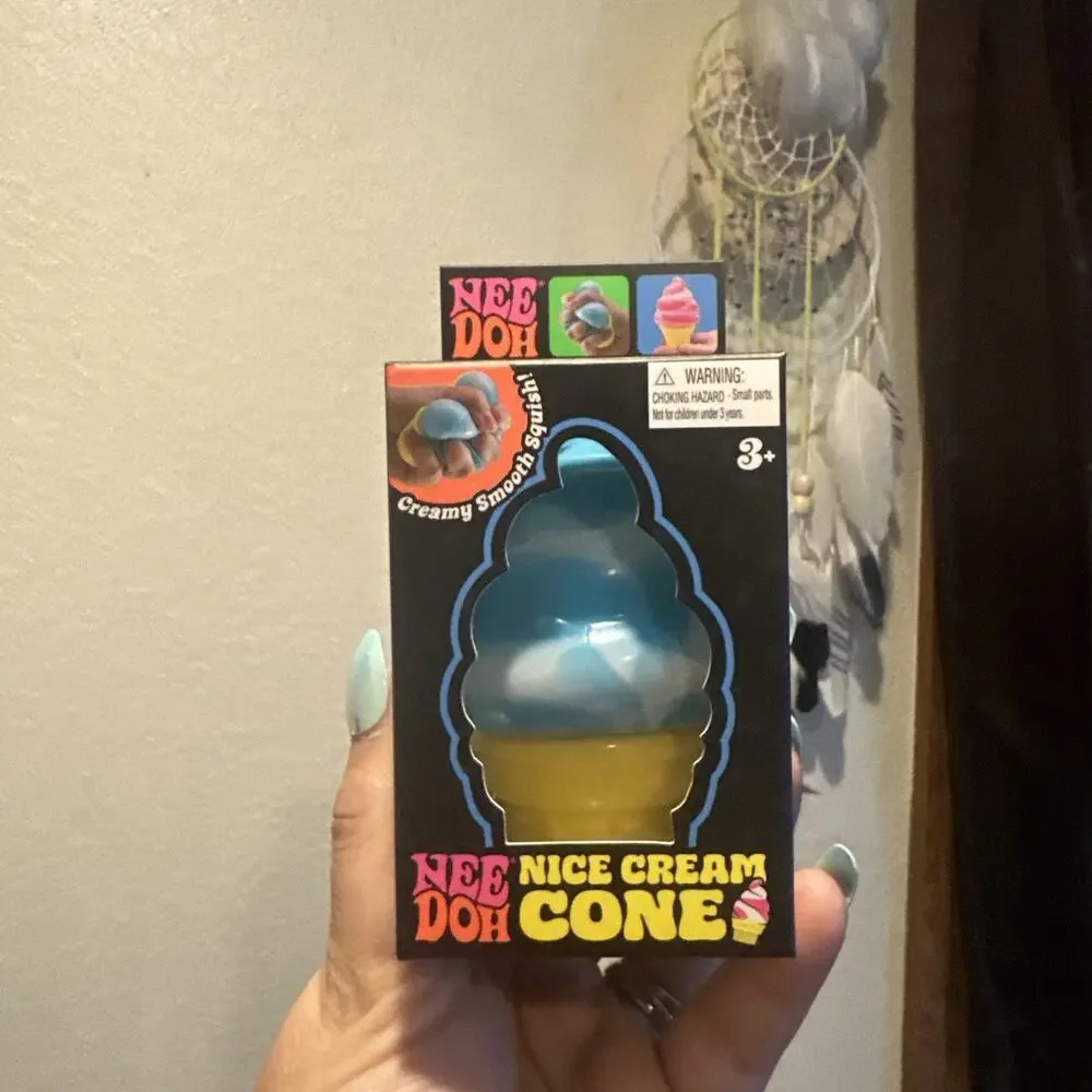 Schylling NeeDoh Nice Cream Cone - Blue (100% Authentic / New)